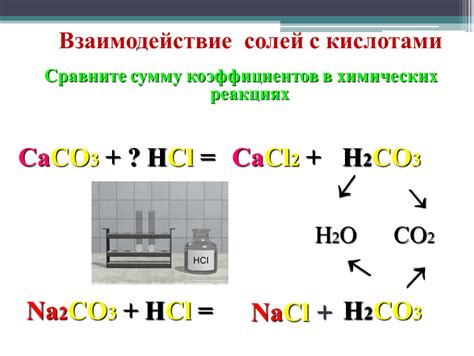 Взаимодействие солей с кислотами