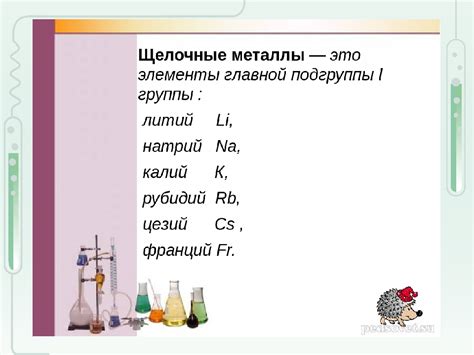 Возможности использования теста по химии 9 класс: щелочные металлы