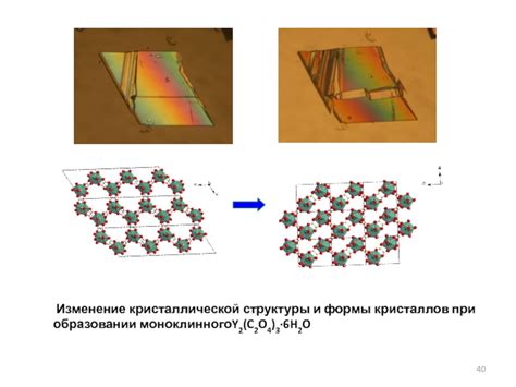 Изменение кристаллической структуры