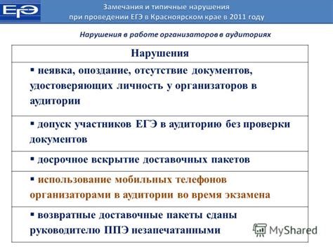 Отсутствие проверки документов