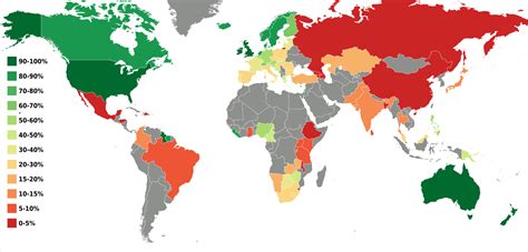 Распространение в мире