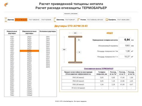 Расчет расхода металла