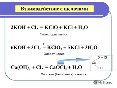 Реакция кальция с щелочами