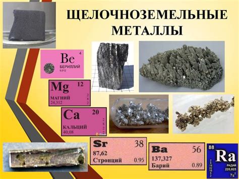 Щелочноземельные металлы: важные открытия в истории